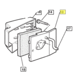 NOSILEC FILTRA ZRAKA ZA MOTOR VRTNE KOSILNICE SV150, SV40 CASTELGARDEN