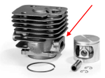 KOMPLET CILINDER IN BAT 50mm ZA MOTORNO ŽAGO HUSQVARNA 266, 268, 66, PREVERI SESALNO STRAN!