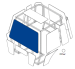 PREDNJE STEKLO ZA KABINO TRAKTORJA FIAT F130, F120, F115, F130, F140, F100 - Image 2