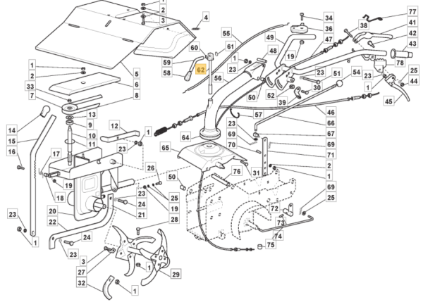 VIJAK ROČAJA ZA MOTOKULTIVATOR EUROSYSTEMS P55 - Image 2