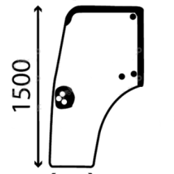 LEVA VRATA / STEKLO ZA TRAKTOR NEW HOLLAND TN95F, TN65F, TN70F