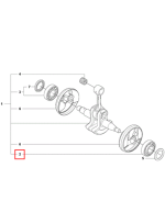 LEŽAJ Z ROBOM ZA MOTORNO GRED HUSQVARNA 550XP, 555, 560XP, 562XP, STRAN MAGNETA / ZAGONA - Image 2