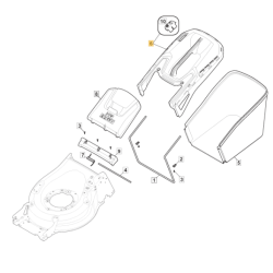 ZGORNJI DEL KOŠA ZA VRTNO KOSILNICO ALPINA AL648SBQ, AL653SBEQ, AL653SBQ, AL853SHQ