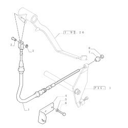 BOVDEN PEDALE SKLOPKE STEYR 4065 KOMPAKT