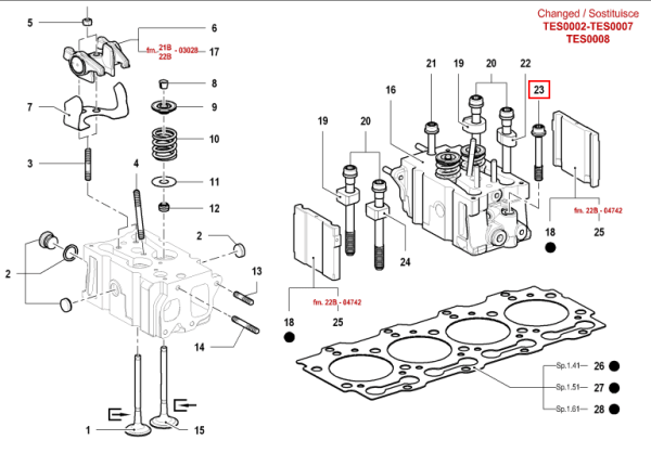 VIJAK GLAVE MOTORJA ZA MOTOR VM D754TE2, NAVOJ M12 - Image 2