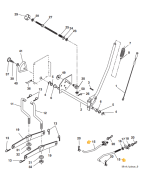 VZVOD MEHANIZMA DVIGA KOSIŠČA ZA VRTNI TRAKTOR HUSQVARNA CTH150, LTH151, CTH172, CTH192, LTH125, CTH192, CTH171