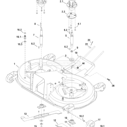 DESNA OSOVINA REZILA ZA VRTNI TRAKTOR MASSEY FERGUSON MF22-40