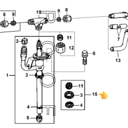 GARNITURA TESNIL INJEKTORJA ZA MOTOR JOHN DEERE 3029