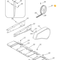 JERMENICA ZA MOTORNI PREKOPALNIK HECHT 785, ZADNJA 255mm